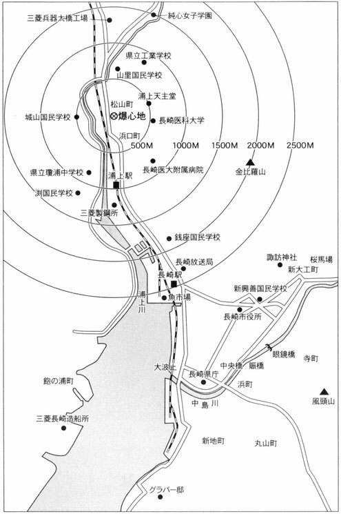 長崎　原爆爆心地　地図