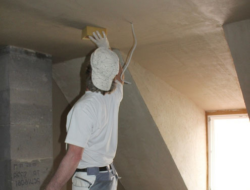 Lehmputz mit Wandheizung Frankfurt Bonames - Lehmbau Neuhaus