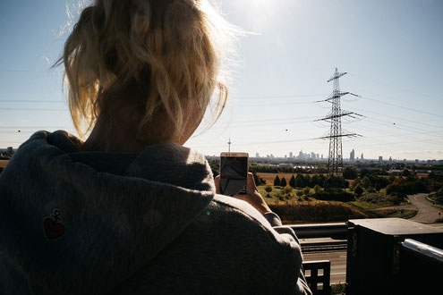 Blick auf die Frankfurter Skyline