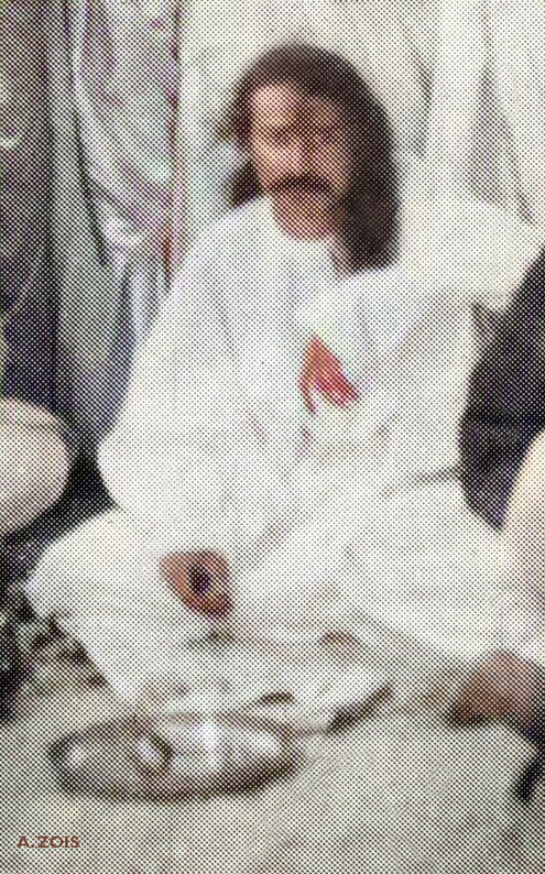 1925 : Meher Baba during at celebration. Image rendition by Anthony Zois.