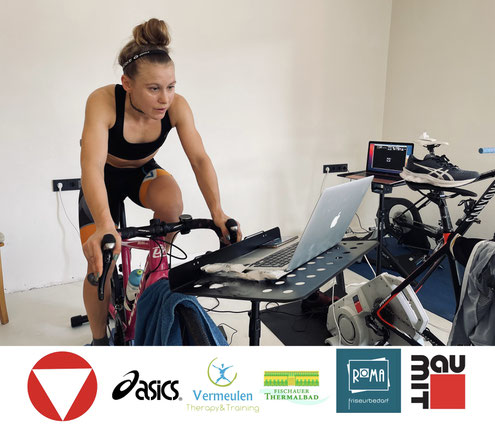 Julia Mayer Vincent Vermeulen training therapy Ramsau am Dachstein Radfahren e cycling league