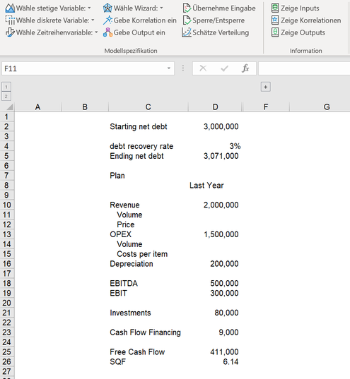 Ambition Zielwert Monte Carlo Simulation Excel MC FLO