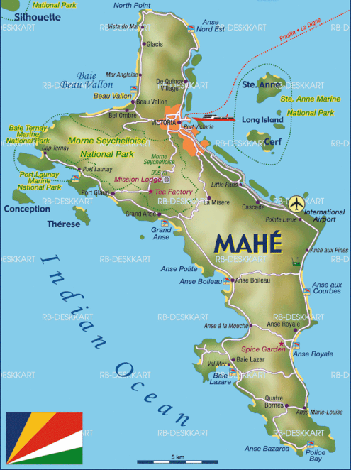 Carte des Seychelles
