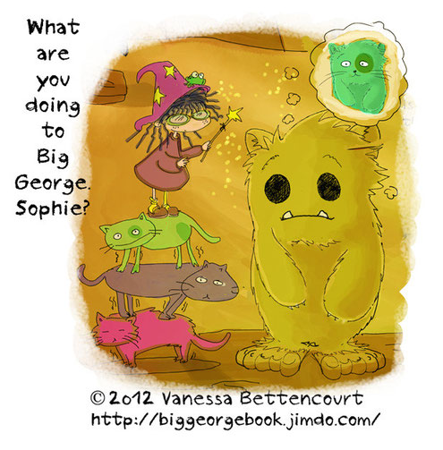 cute monster  book Big George children illustration picture  Book English kids ESL vocabulary worksheet free activities for kids kindergarten preschool