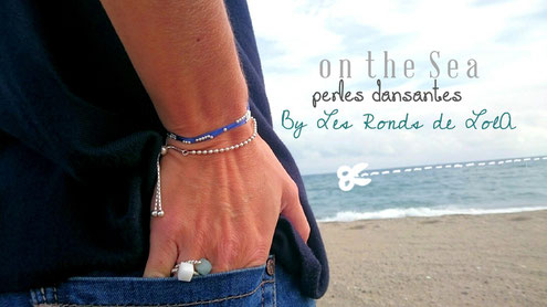 bracelet, soie, perles d'argent, creation, Les Ronds de LolA