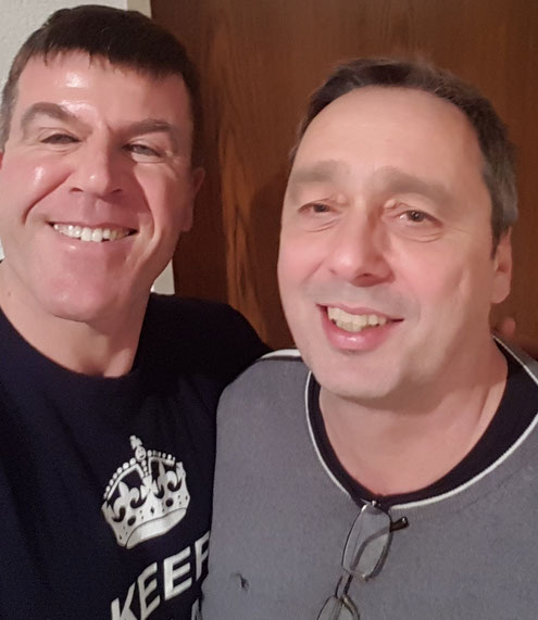 Mit André Kiefner (rechts), ehemaliger DDR-Spitzenathlet Wasserball, am 13.2.17