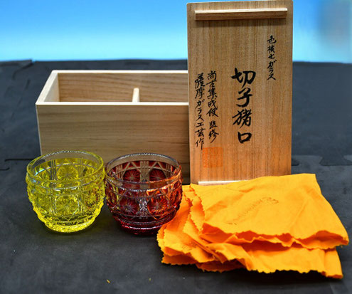 新潟市　石田企画　出張買取　切子　ガラス工芸　酒器