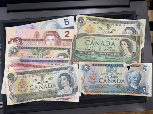カナダドル旧紙幣から日本円に両替