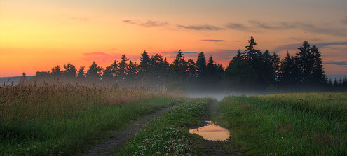 Sommerabend, Nebel, abends, Sonnenuntergang, "Andreas Hielscher Fotografie", Naturwelten