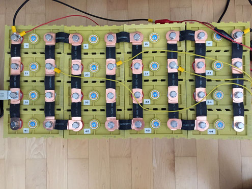 LiFePO4 Batteries: 16 Winston 100 Ah cells (4P4S configuration)