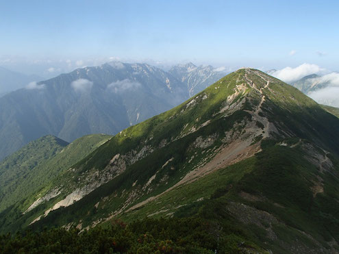 爺ヶ岳南峰と針ノ木蓮華