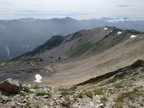 中央カールと槍穂高連峰