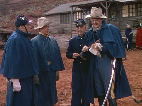 John Ford used large parts of Goulding's Trading Post in Monument Valley for John Wayne's "She Wore a Yellow Ribbon". He even added some structures that are still in excistence. 