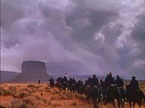 Winton C. Hoch shot the incredible sequence of the thunderstrom in John Wayne's "She Wore a Yellow Ribbon" on Monument Valley's Red Door Mesa. 