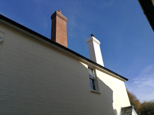 Photo showing completed repairs to chimneys