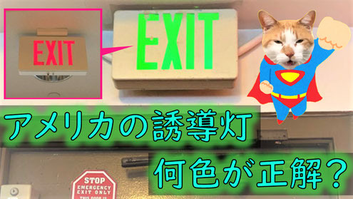 アメリカ 誘導灯