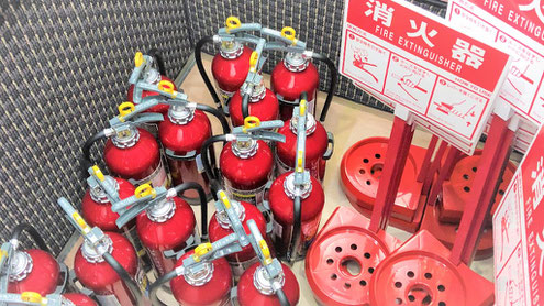 お陰様で数多くの消火器を設置