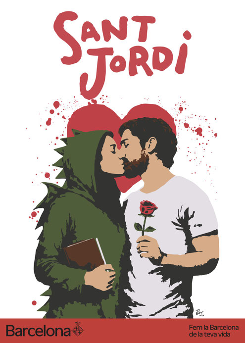 TVBoy official Sant Jordi 2026 poster artwork displayed in Barcelona