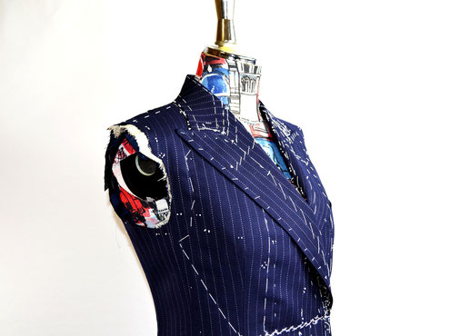 ビスポークスーツの製作途中のジャケット