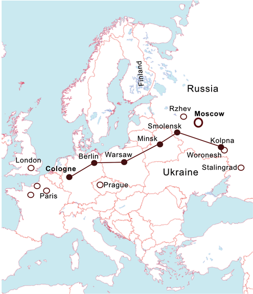THE FRONT - Military History - Travel from Cologne to the Eastern Front, 1942