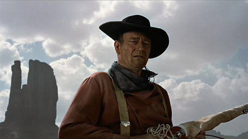 John Ford used the back of West Mitten again for this dramatic scene with John Wayne in "The Searchers".