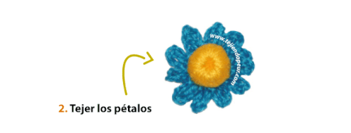 Cómo tejer una flor de manzanilla a crochet (con un botón)