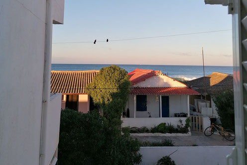 Praia de Faro, Blick zum Meer, Airbnb Zimmer