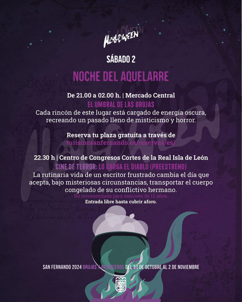 Programa del Halloween de San Fernando Mercado Medieval Noche de Brujas