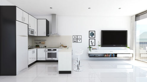 Render de arquitectura de interiores en Alicante