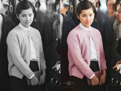 修復・色再現 作業前→作業後比較　吉永小百合