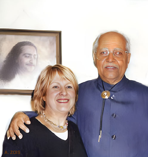 Helen with Bhau Kalchuri during Bhau's visit to Melbourne, Austalia. Photo taken by Anthony Zois.