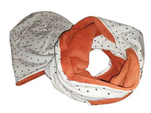 SaSch SelbstgefertigtesausSchwaben Selbstgefertigtes aus Schwaben Sarah Schäuble Handarbeit handmade selbstgemacht Beanie Mütze Loop Schlauchschal Schal Fleece triangle Dreiecke