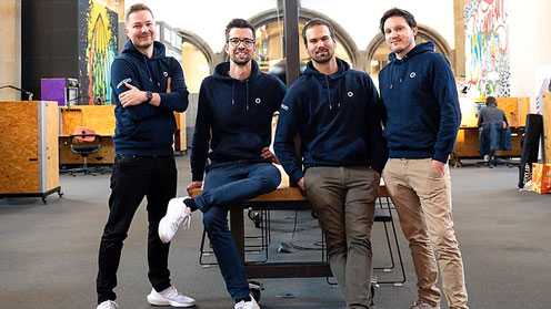 Gründerteam Innoloft: Philipp Bischoff, Florian Feuer, Sven Pietsch, Christopher Stirner (v.l.n.r)