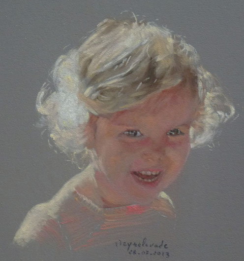 portrait, pastel, enfant, Schmincke, Sennelier, Rembrandt,