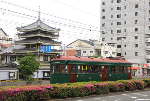 御陵前・寺地町間を行く161号