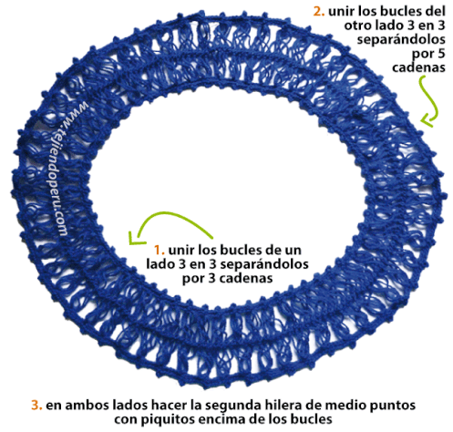 Cómo tejer una blusa en dos agujas con cuello y borde en horquilla (hairpin lace)