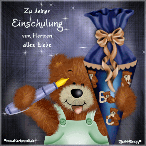 Schuleinführungskarte von meinem Kindergartenkumpel Jimi