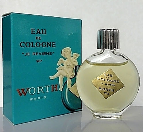 JE REVIENS - EAU DE COLOGNE 90° - MINIATURE TYPE "MONTRE" - ETIQUETTE DOREE