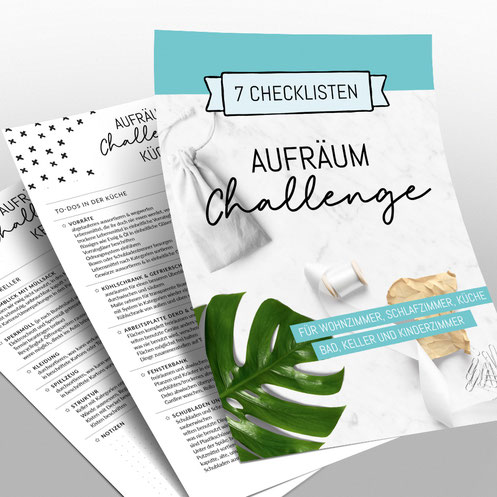 7 kostenlose Checklisten um zuhause richtig gut aufzuräumen. www.alles-zum-ausdrucken.de