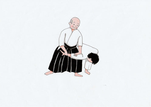 合気道 フリー素材 ベテラン