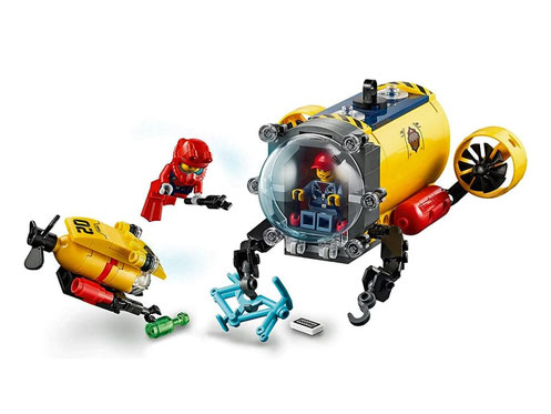 Die Besonderheit im Lego Paket 60265 können Kinder mit dem Meeresforschungsbasis zu fantasievollen Unterwasserabenteuer aufbrechen.