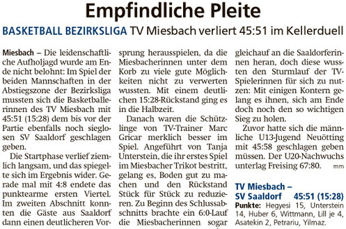 Bericht im Miesbacher Merkur am 15. März 2022 - Zum Vergrößern klicken