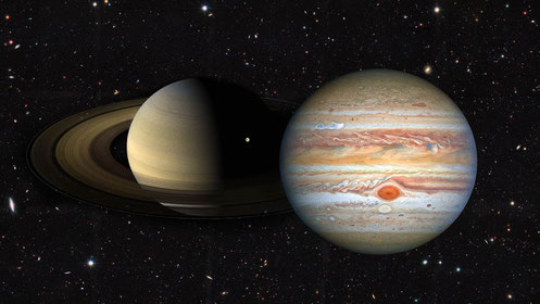 Jupiter-Saturn-Konjunktion 21. Dezember 2021