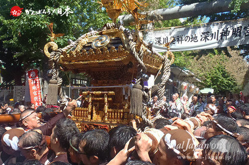正解【Ｂ：深川神明宮】写真は、2012.8.19 深川神明宮例大祭