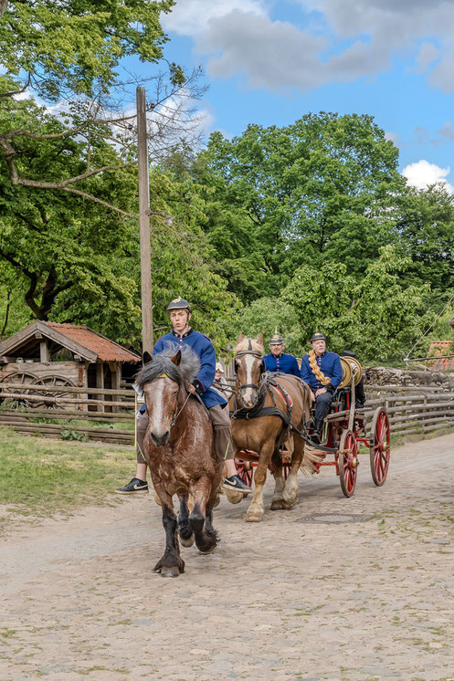 Den Abschluss bildete die historische Feuerwehr des Museumsdorfes