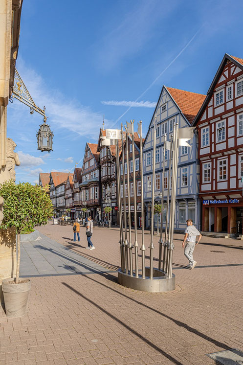 Die Innenstadt ist von Fachwerkbauten geprägt.