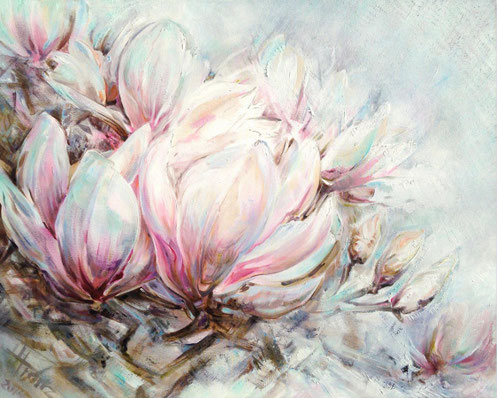Frostgefährdete Schönheit - Acryl/Öl - 80x100  Heidemarie Franz