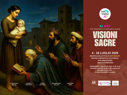 mostra collettiva di arte digitale | Centro espositivo culturale San sebastiano a sesto fiorentino Idea di mathemart | a cura di Alberto Desirò