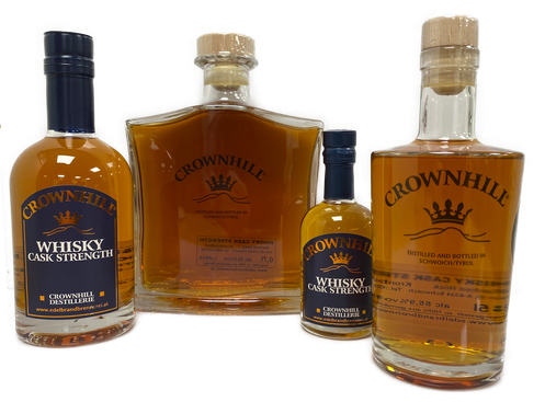 Single Malt Whisky Cask Strength, Falstaff 90 Punkte 2021, Crownhill Destillerie, österreichischer Whisky, Whisky aus Österreich