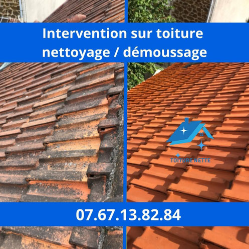 nettoyage toiture lyon - avant après